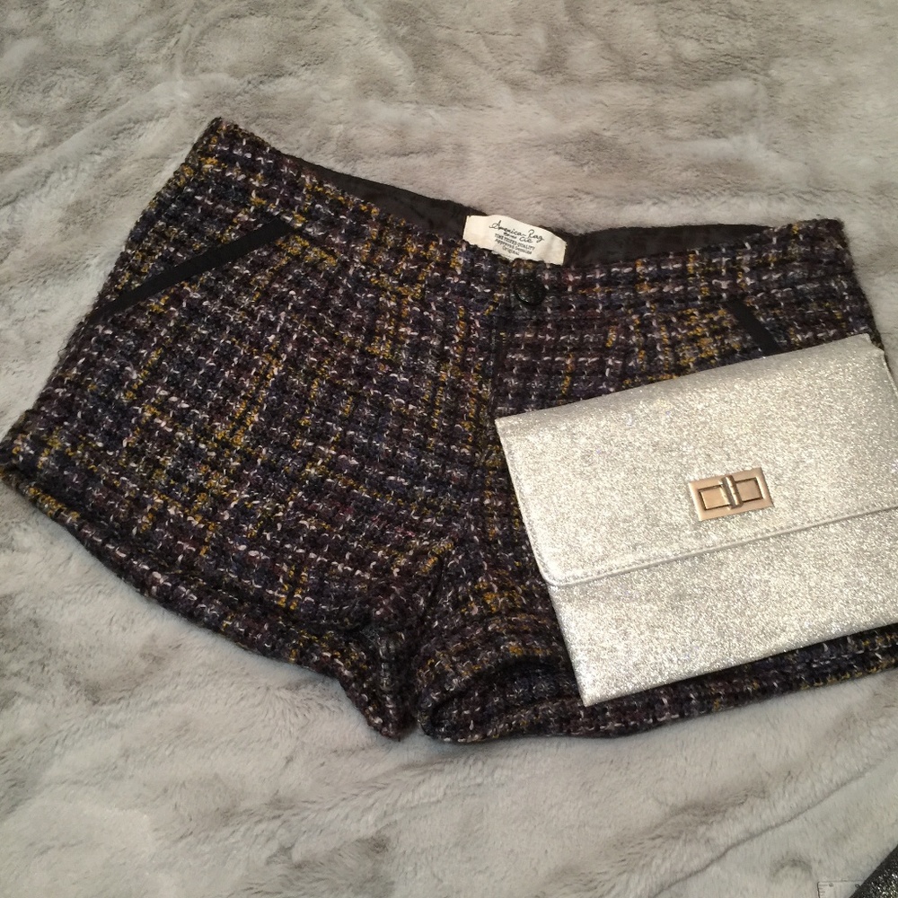 American Rag Wool Plaid Shorts